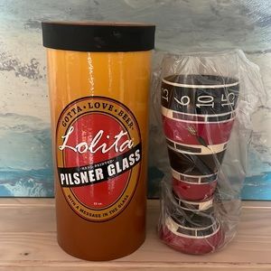 LOLITA PILSNER Bull’s-eye beer glass 22 oz NWT